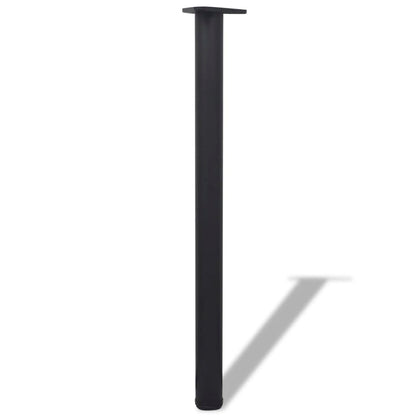 4 height adjustable table legs 870 mm Black