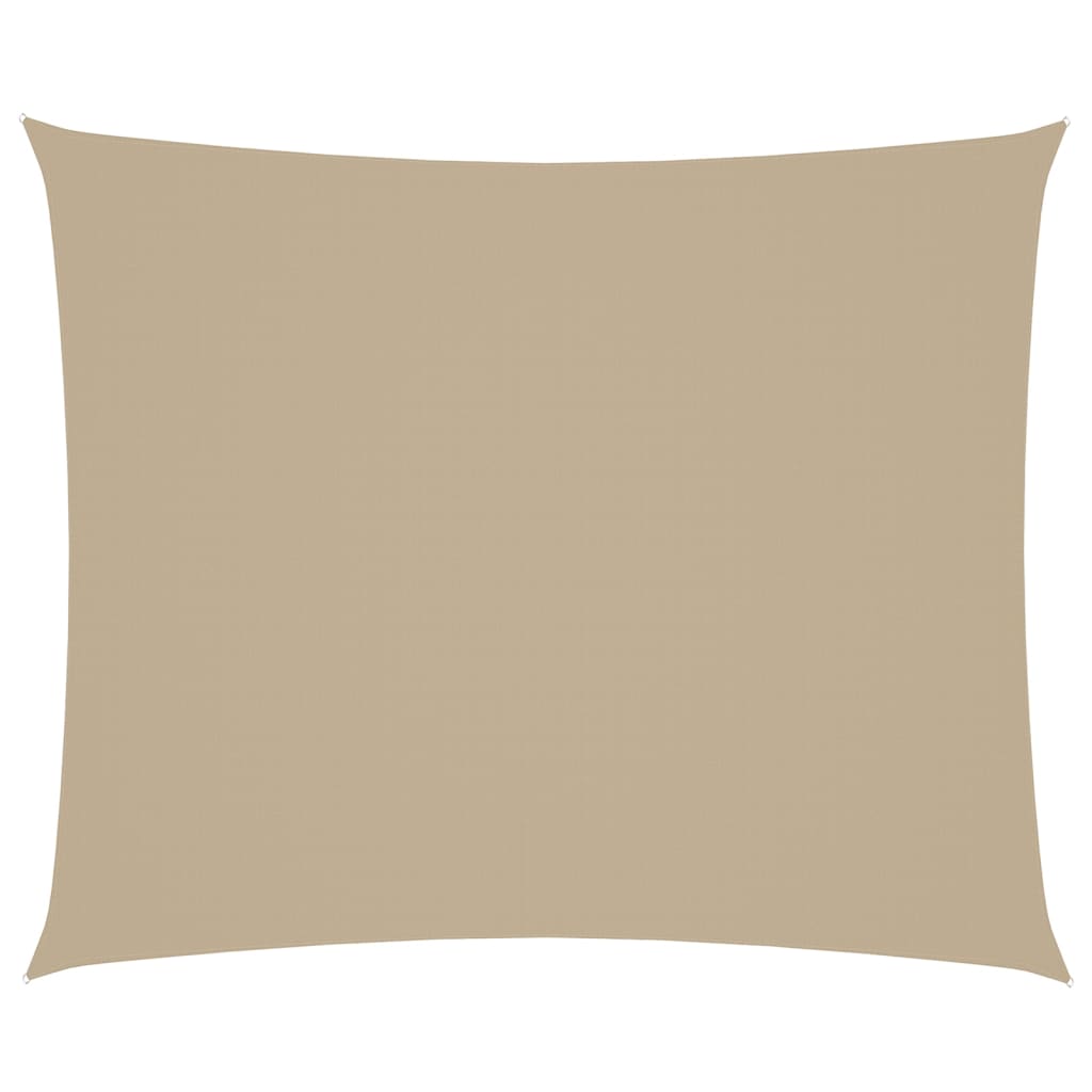 Voile de parasol tissu oxford rectangulaire 4x6 m beige