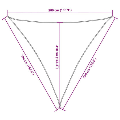 Vela parasol triangular tela oxford 5x5x5 m antracita