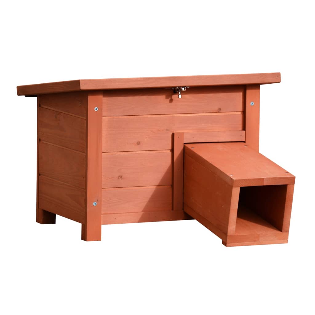 @Pet Hedgehog House Brown Wood