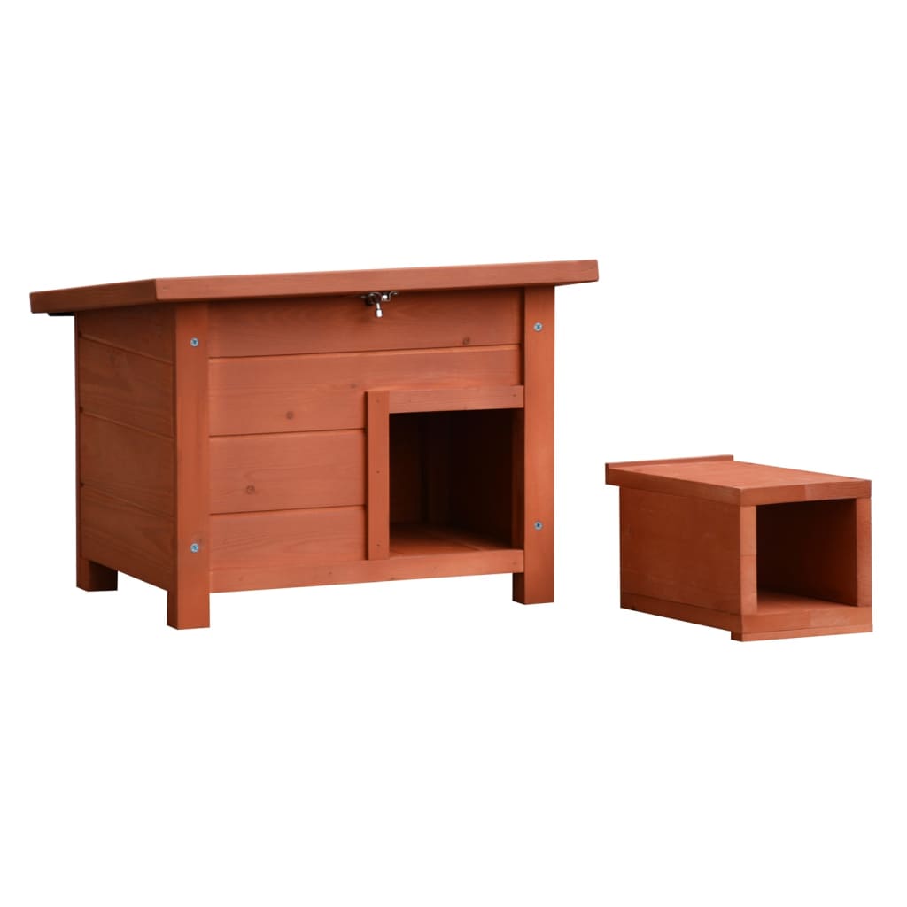 @Pet Hedgehog House Brown Wood