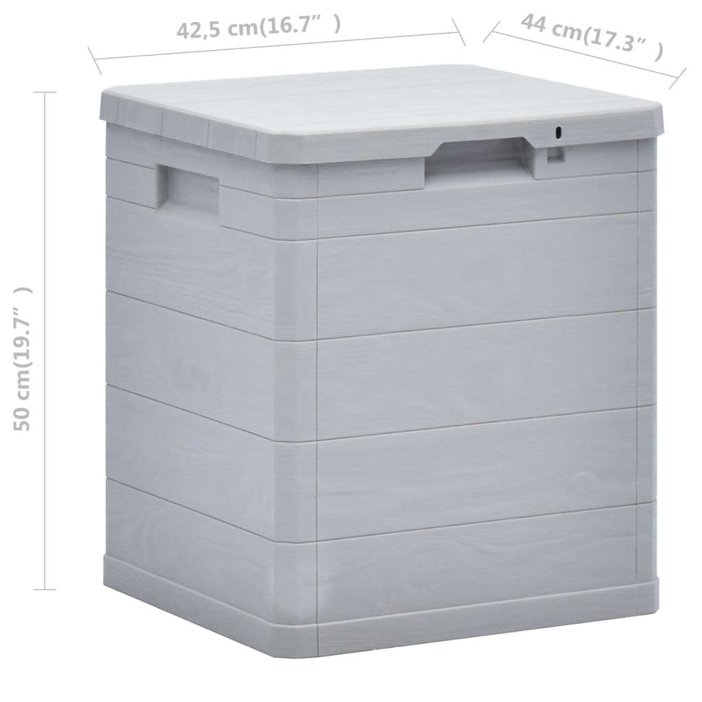 Garden storage box 90 L Light grey