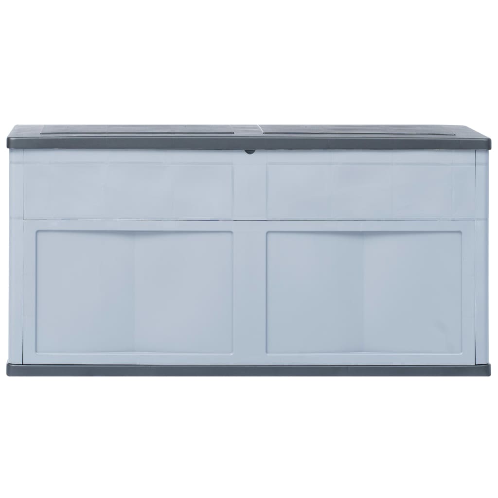 Boîte de rangement de jardin 320 L Gris Noir