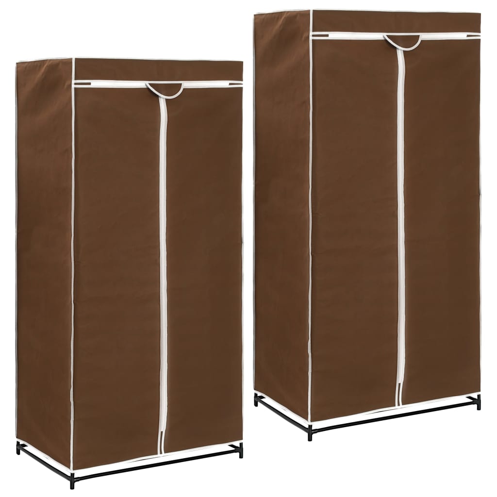 2 pcs Wardrobes Brown 75x50x160 cm