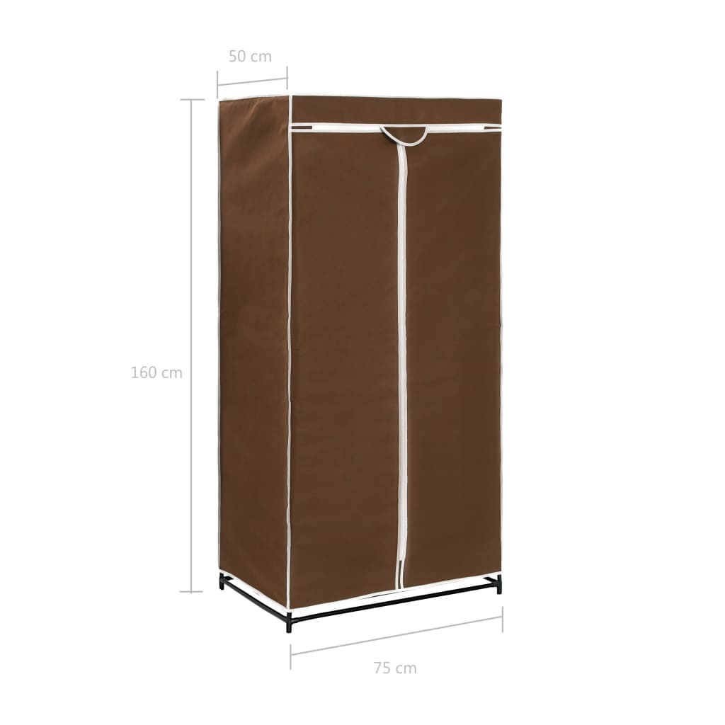 2 pcs Wardrobes Brown 75x50x160 cm