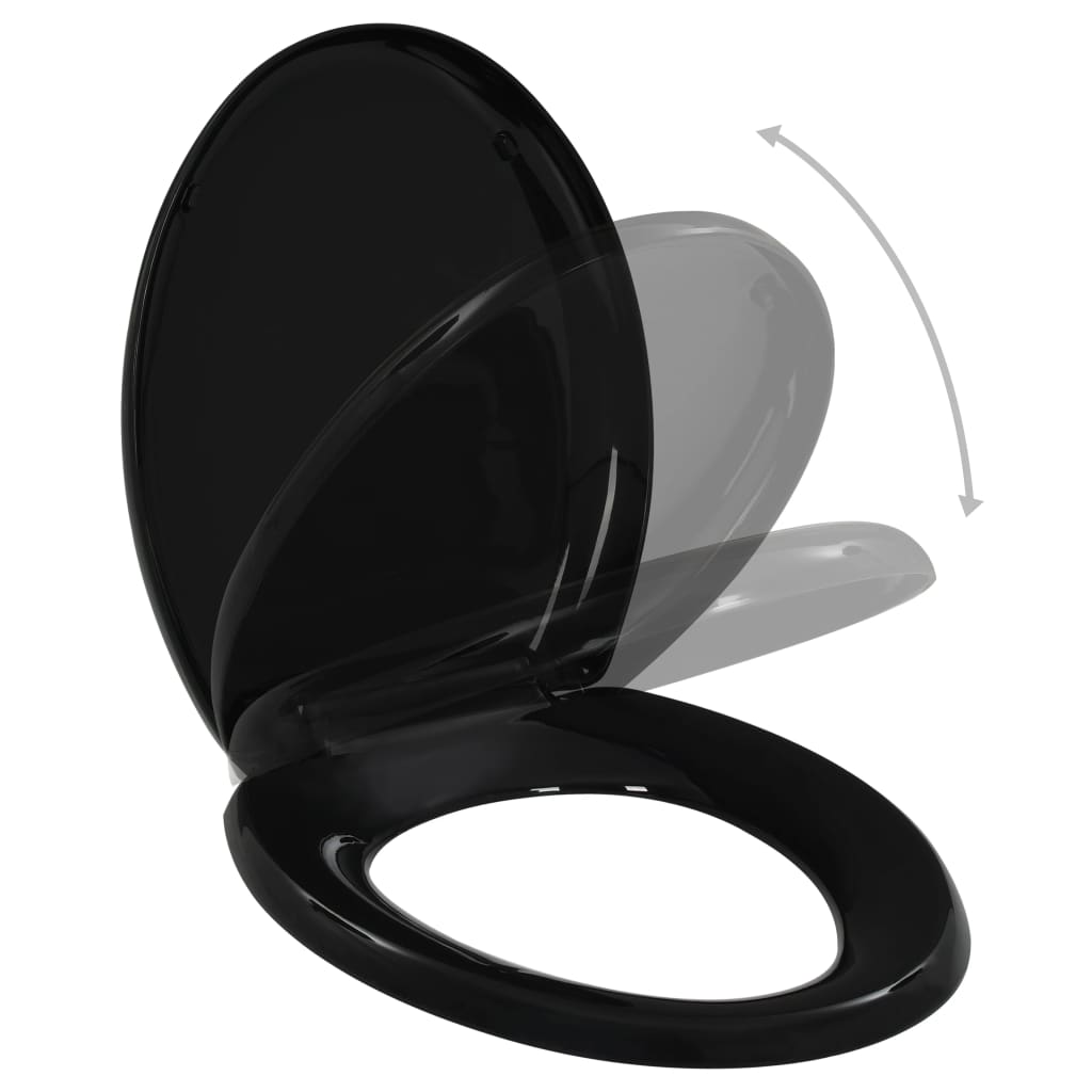 Soft Close Toilet Seat Quick Release Black