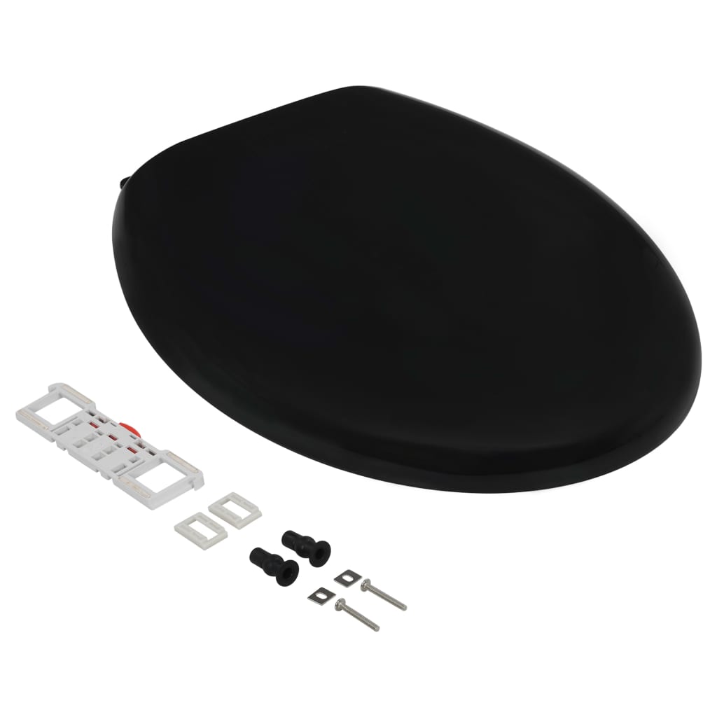 Soft Close Toilet Seat Quick Release Black