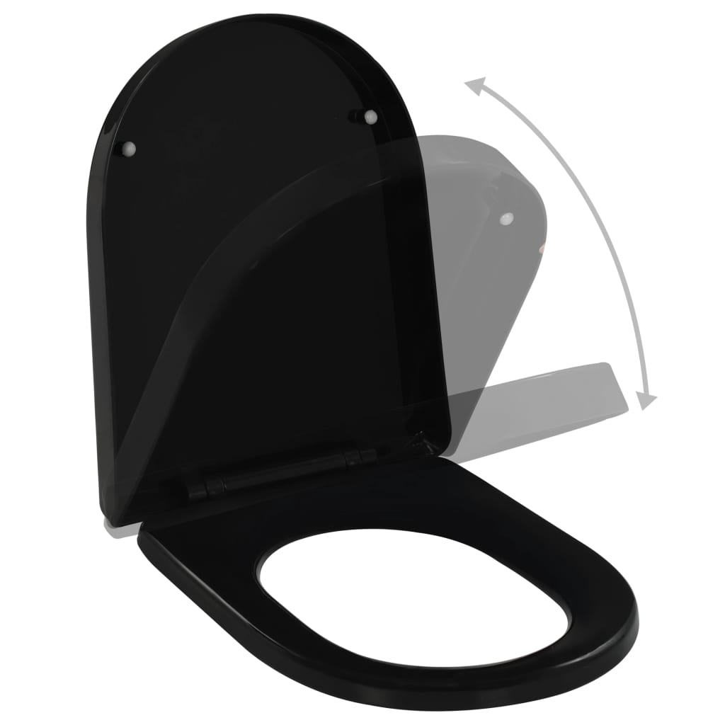 Soft Close Toilet Seat Quick Release Black