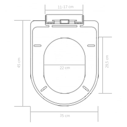 Soft Close Toilet Seat Quick Release Black