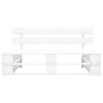 Banc palette de jardin bois gris blanc