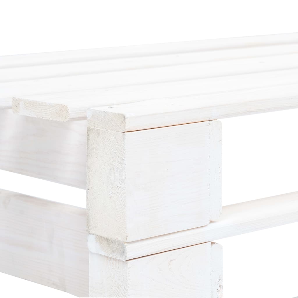 Banc palette de jardin bois gris blanc