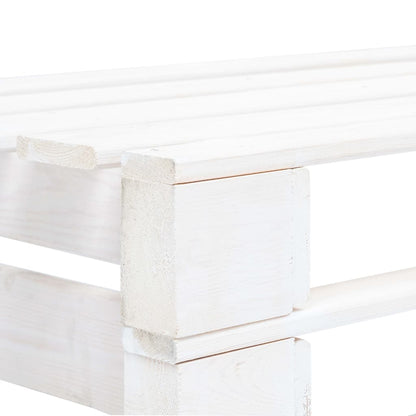 Banc palette de jardin bois gris blanc