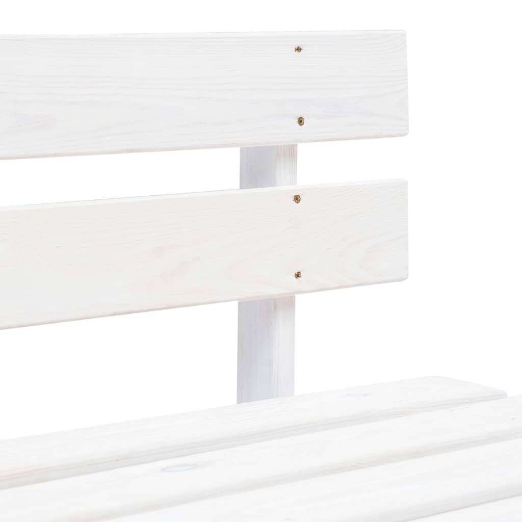 Banc palette de jardin bois gris blanc