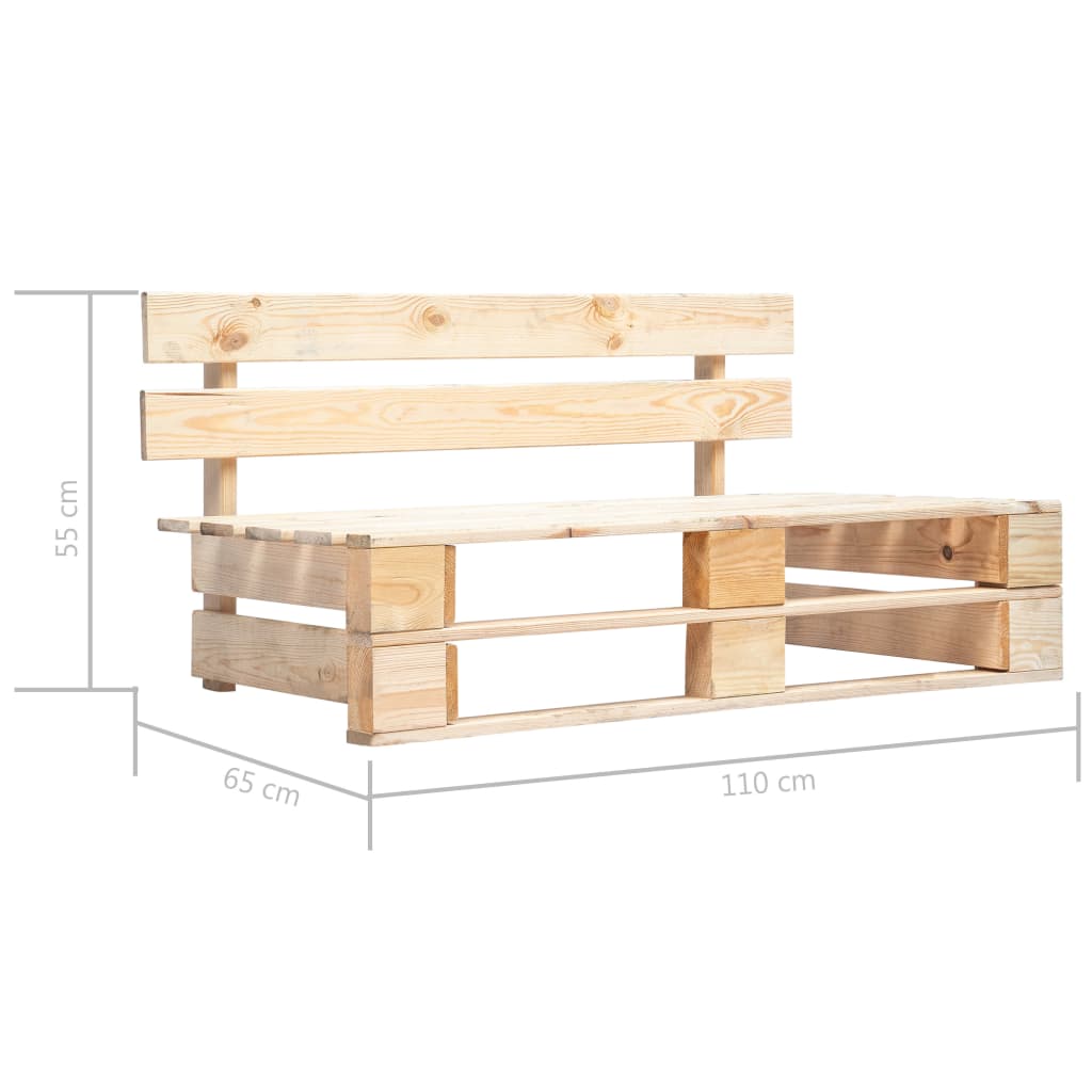 Banc palette de jardin bois