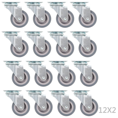 72 pcs Roulettes pivotantes 50 mm