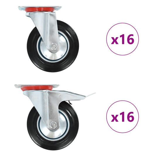 32 pcs Roulettes pivotantes 160 mm