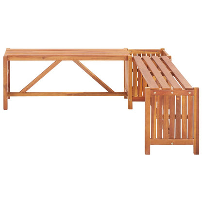 Banc de jardin et jardinière 117x117x40 cm Bois solide d'acacia