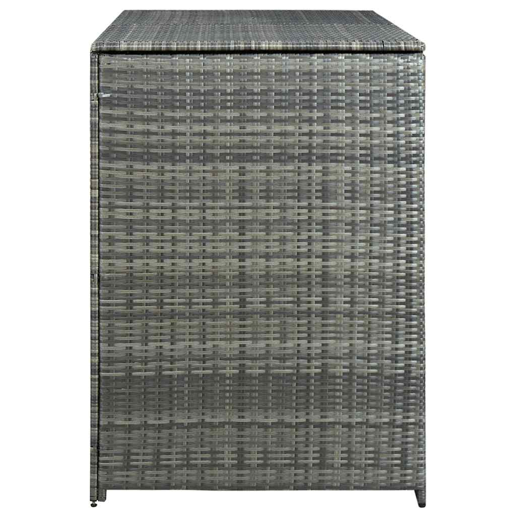 Abri de poubelle double Résine tressée Anthracite 148x77x111cm