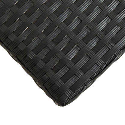 Garden bench 80 cm Black woven resin