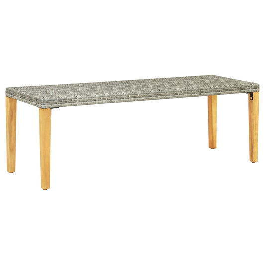 Garden bench 80 cm Grey woven resin