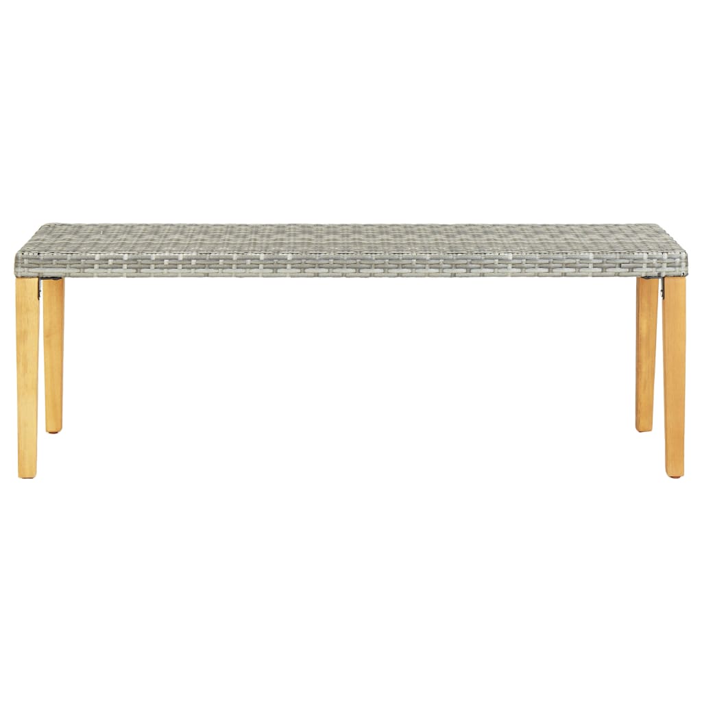 Garden bench 80 cm Grey woven resin