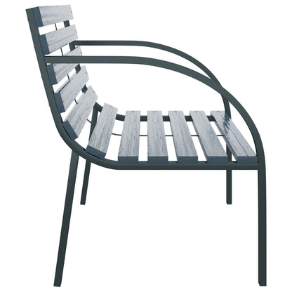 Banc de jardin 120 cm Gris Bois