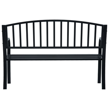 Banc de jardin 125 cm Noir Acier