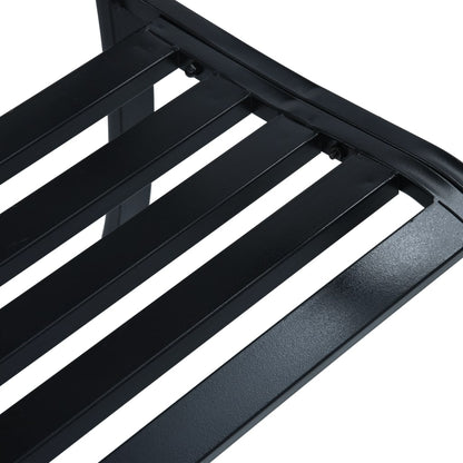 Banc de jardin 125 cm Noir Acier