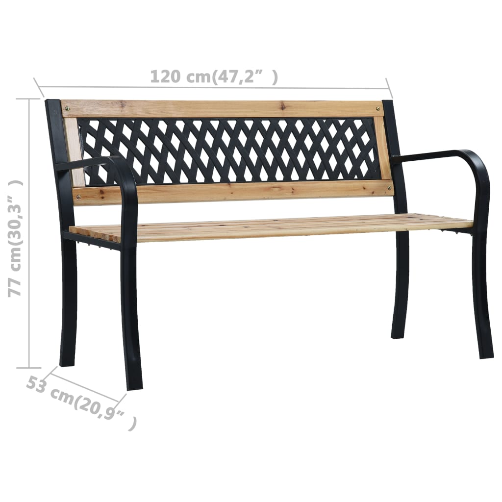 Banc de jardin 120 cm Bois