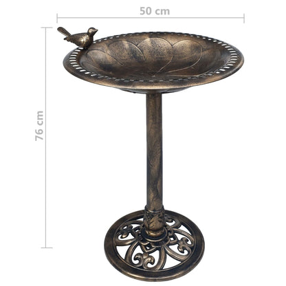 Baignoire de jardin pour oiseaux Bronze Plastique