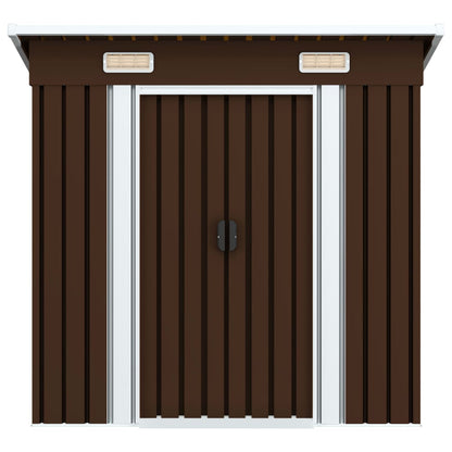 Abri de stockage pour jardin Marron 194x121x181 cm Acier