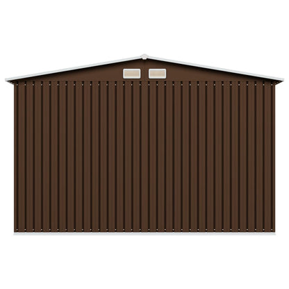 Abri de stockage pour jardin Marron 257x205x178 cm Acier