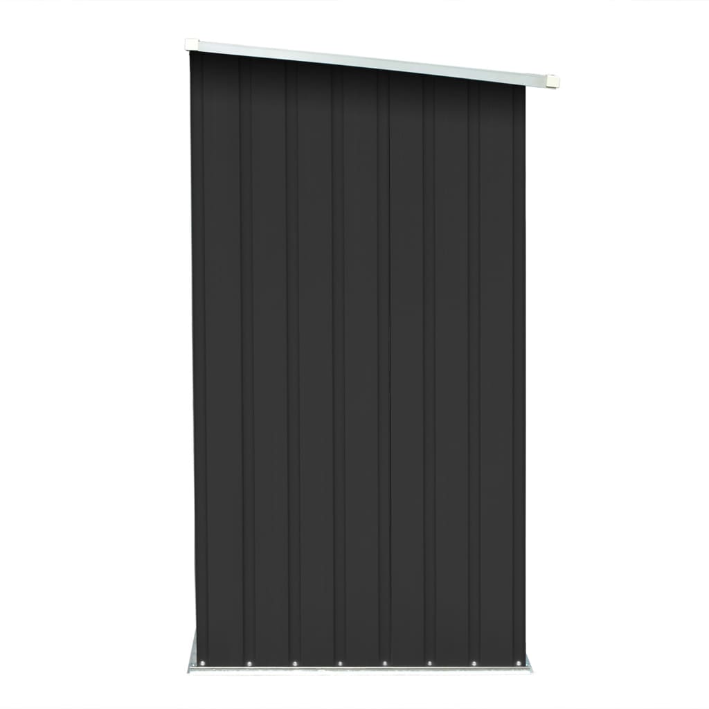 Abri de stockage à bois Acier galvanisé 163x83x154cm Anthracite