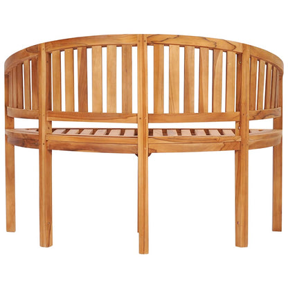 Banc de jardin en forme de banane 120 cm Teck solide