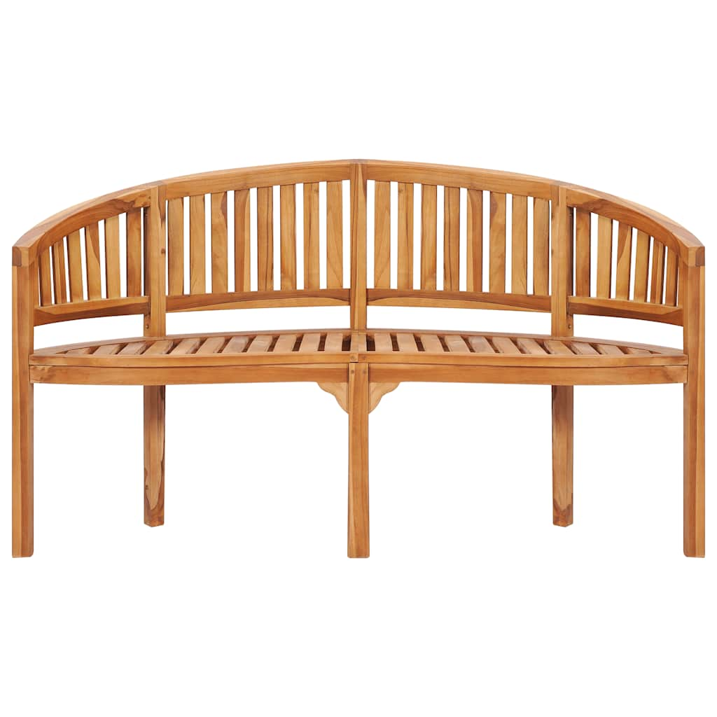 Banc de jardin en forme de banane 151 cm Teck solide