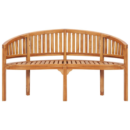 Banc de jardin en forme de banane 151 cm Teck solide