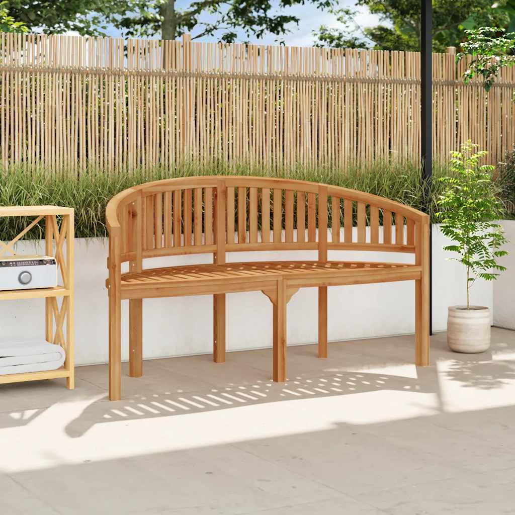 Banc de jardin en forme de banane 151 cm Teck solide