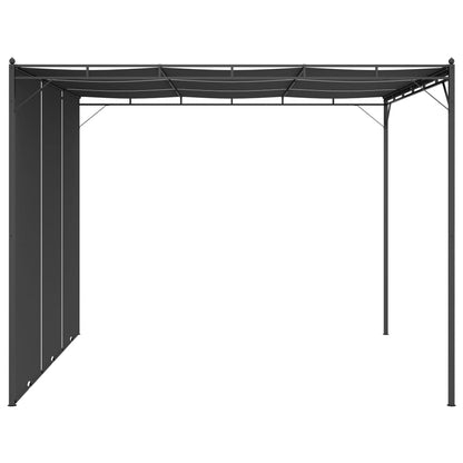 Belvédère de jardin avec rideau latéral 3x3x2,25 m Anthracite