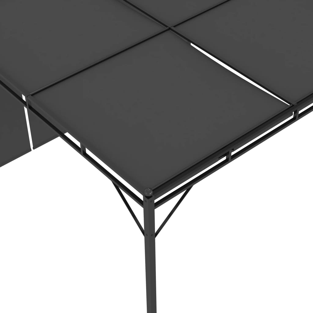 Belvédère de jardin avec rideau latéral 3x3x2,25 m Anthracite