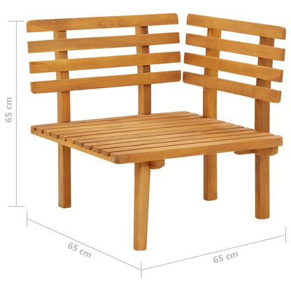 Canapé d'angle de jardin avec coussins bois d'acacia massif