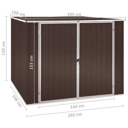 Abri de jardin Marrron 195x198x159 cm Acier galvanisé