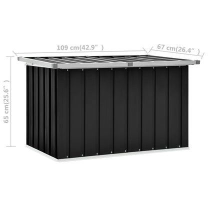 Boîte de rangement de jardin Anthracite 109x67x65 cm