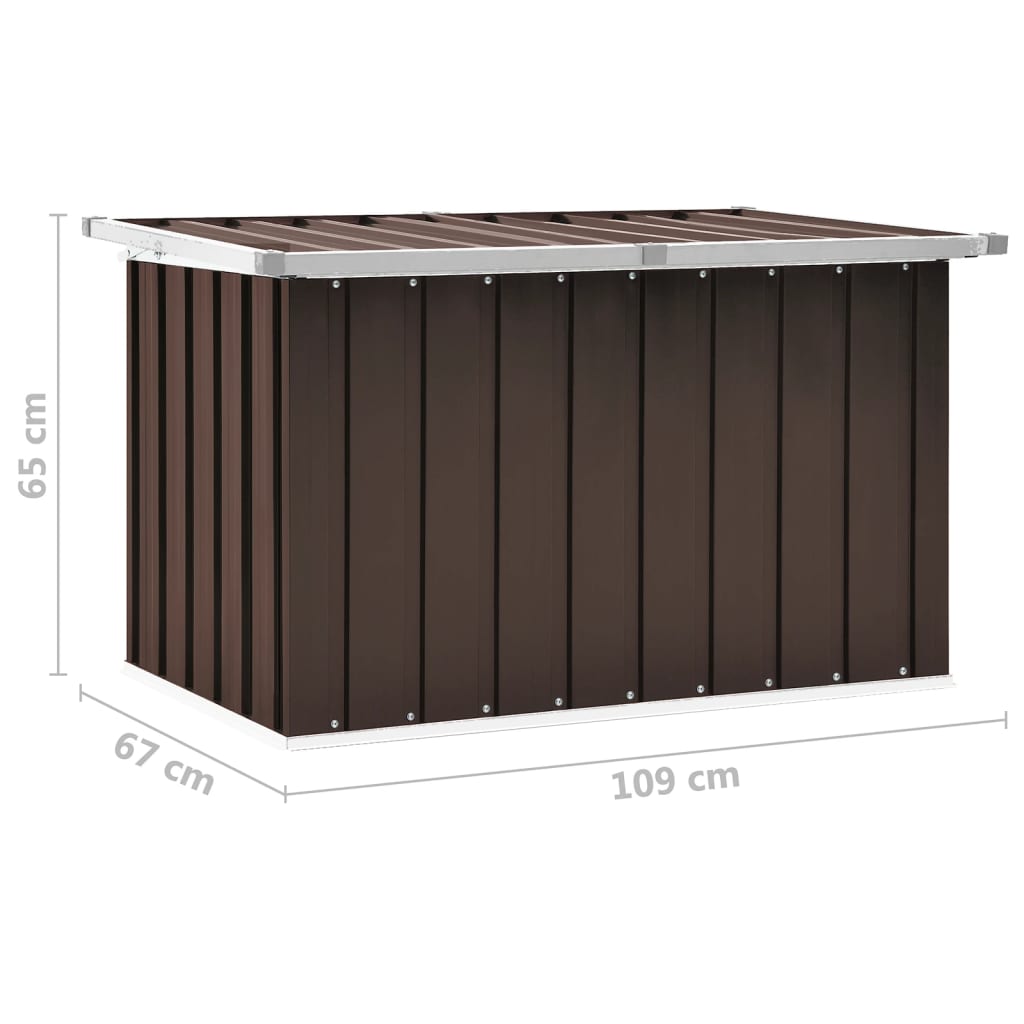 Boîte de rangement de jardin Marron 109x67x65 cm