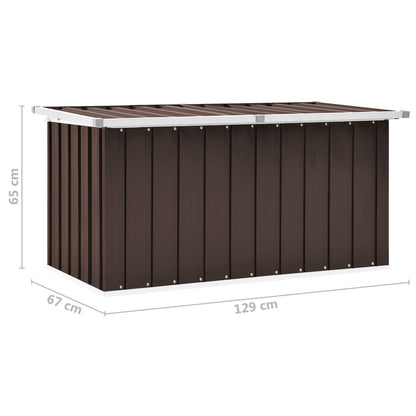 Boîte de rangement de jardin Marron 129x67x65 cm