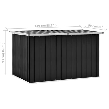 Boîte de rangement de jardin Anthracite 149x99x93 cm