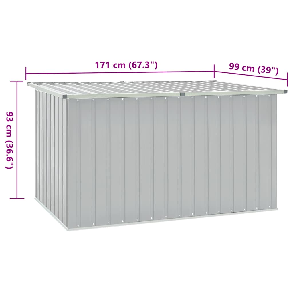 Boîte de rangement de jardin Gris 171x99x93 cm