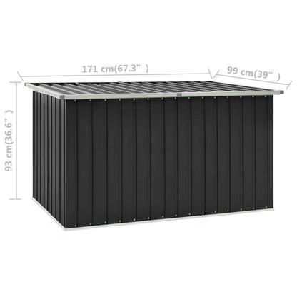 Boîte de rangement de jardin Anthracite 171x99x93 cm