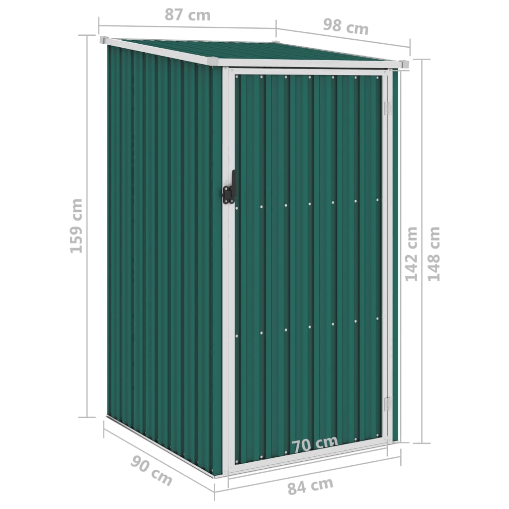 Abri de jardin Vert 87x98x159 cm Acier galvanisé