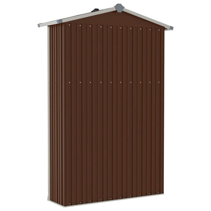 Abri de jardin Marron 116x45x175 cm Acier galvanisé