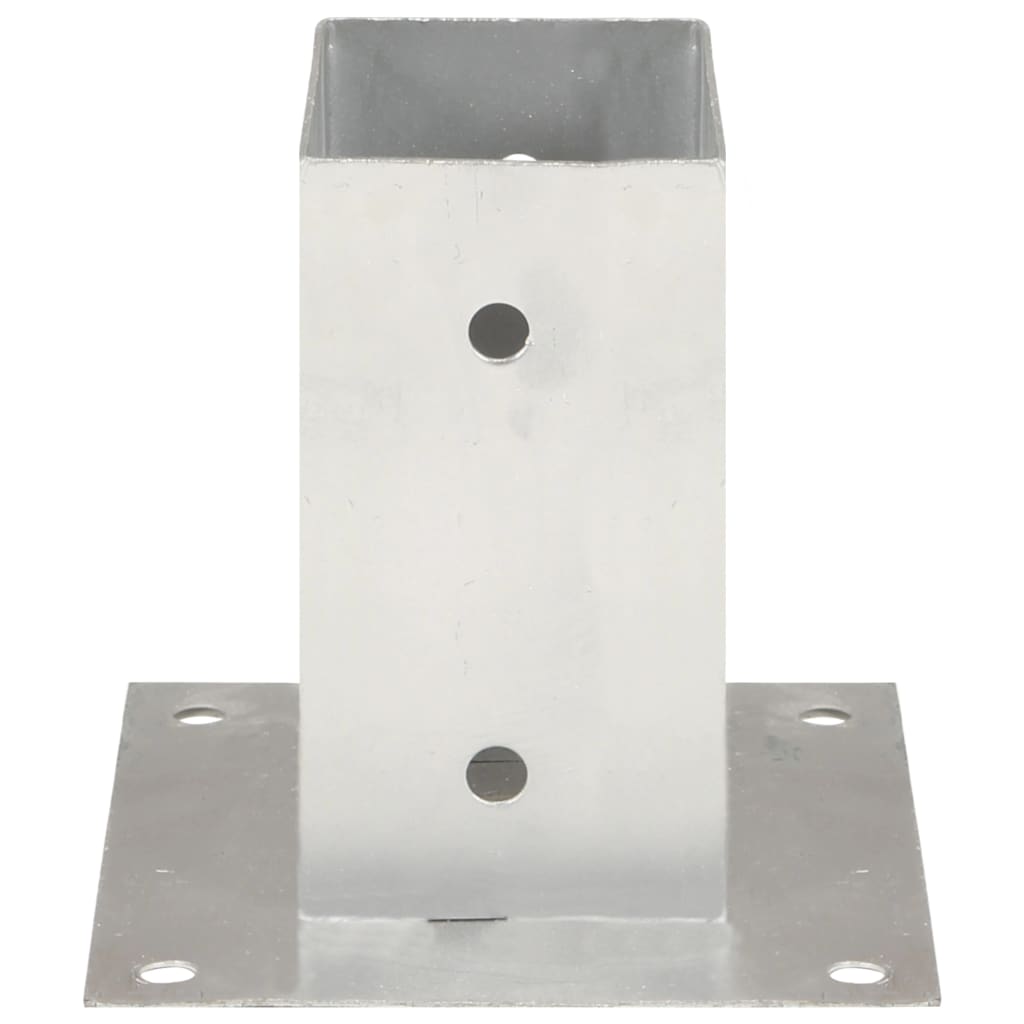 Anclajes para postes 4 piezas Metal galvanizado 71 mm